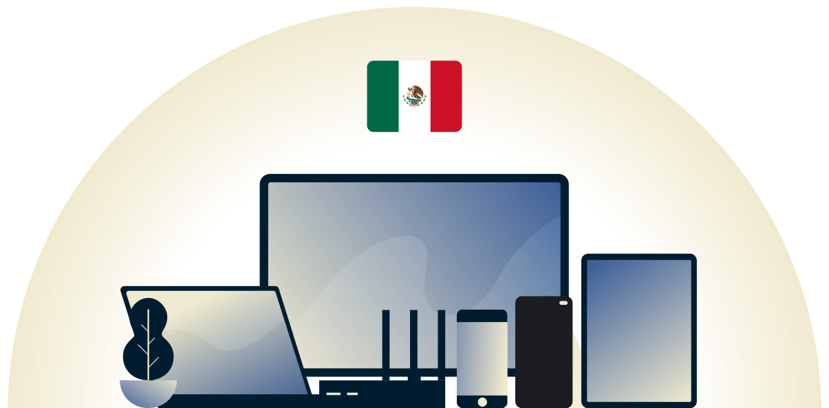 La VPN de M&eacute;xico protege una variedad de dispositivos.
