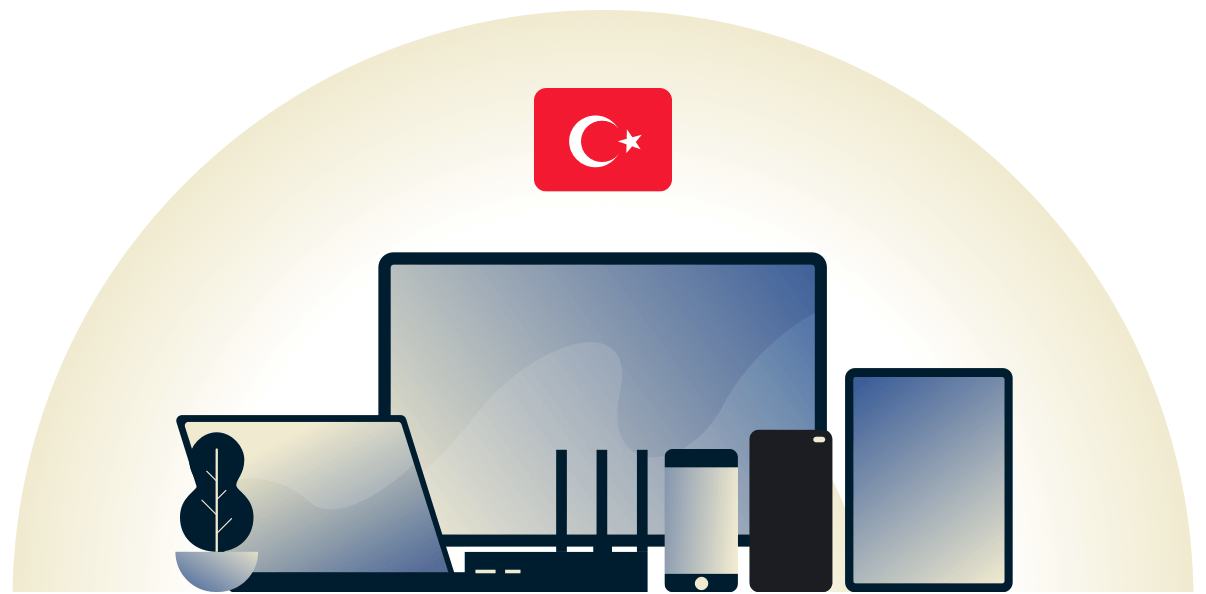 VPN per la Turchia che protegge una variet&agrave; di dispositivi.